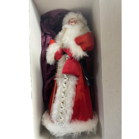 Vintage Russian Traditional Christmas Santa Wood Face Doll Handmade Painted 10” - Picture 8 of 12